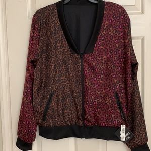 Victorias Secret reversible animal print satin jacket